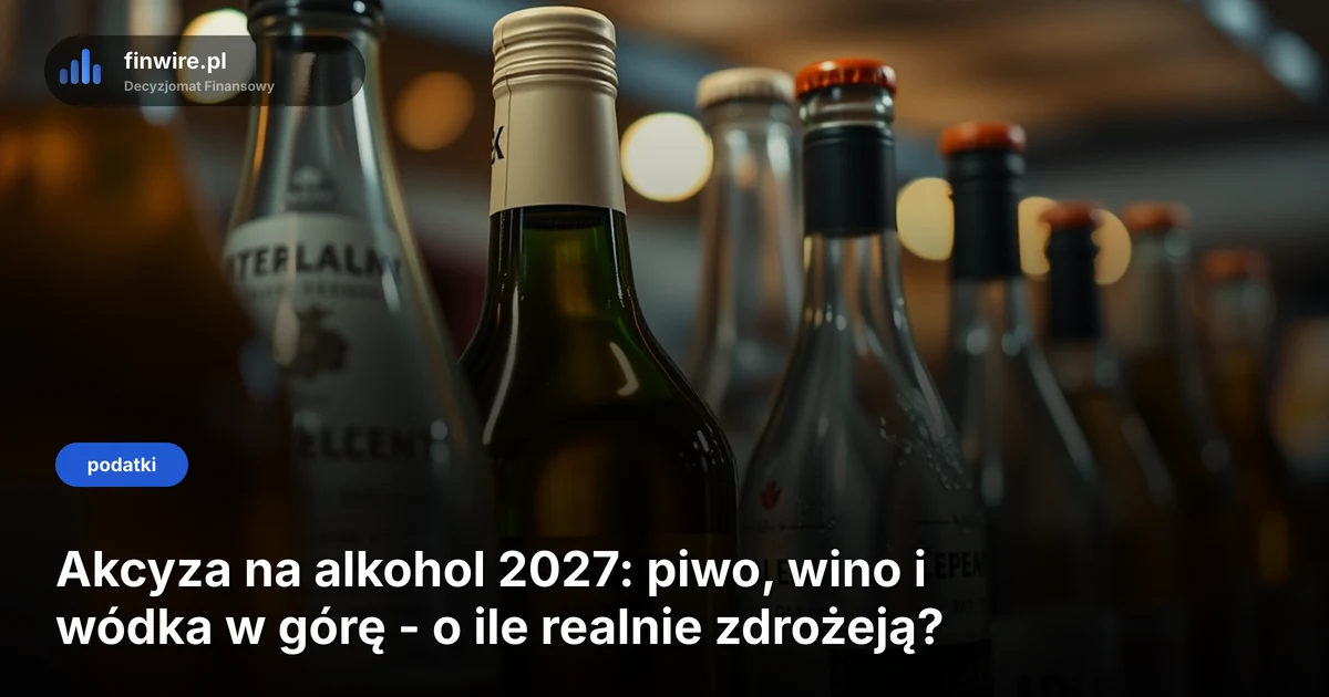 Akcyza na alkohol 2027: piwo, wino i wódka w górę - o ile realnie zdrożeją?