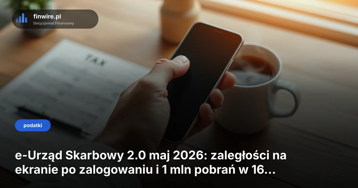 e-Urząd Skarbowy 2.0 maj 2026: zaległości na ekranie po zalogowaniu i 1 mln pobrań w 16 miesięcy