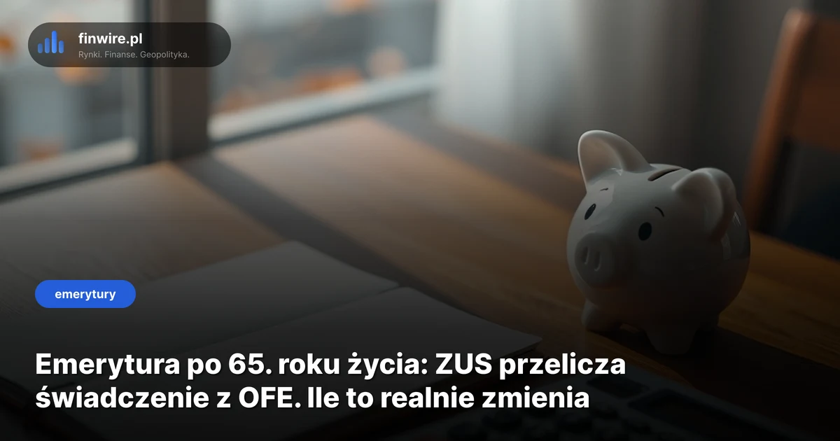 Emerytura po 65. roku życia: ZUS przelicza świadczenie z OFE. Ile to realnie zmienia