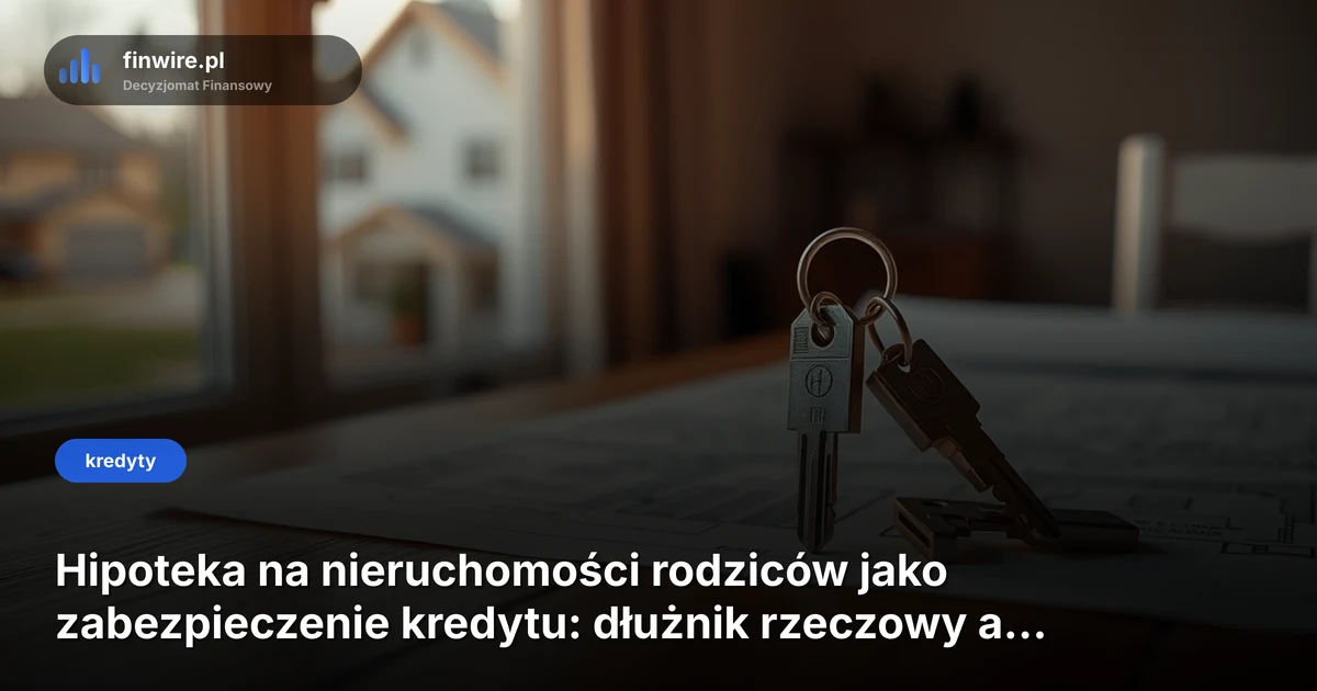 Hipoteka na nieruchomości rodziców jako zabezpieczenie kredytu: dłużnik rzeczowy a poręczenie