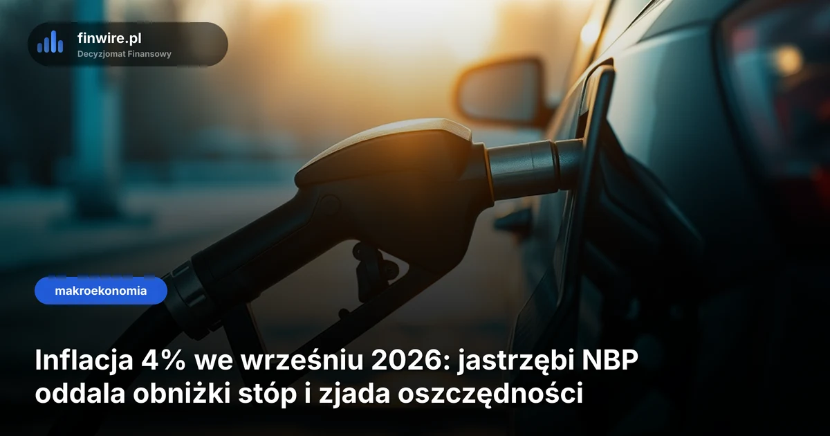Inflacja 4% we wrześniu 2026: jastrzębi NBP oddala obniżki stóp i zjada oszczędności