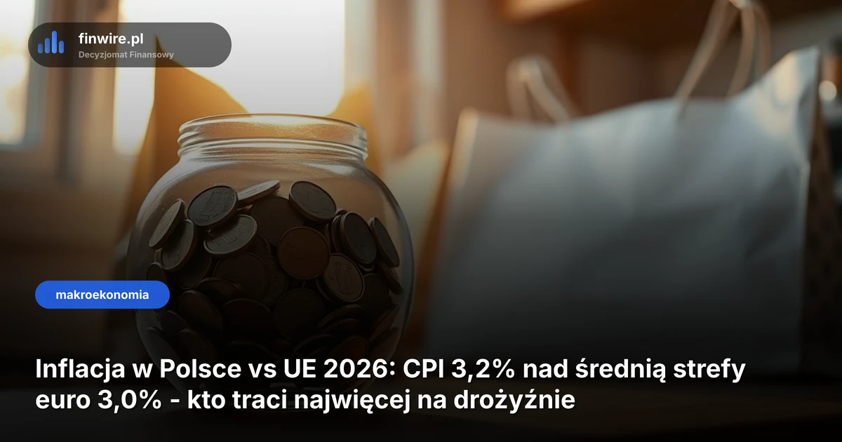 Inflacja w Polsce vs UE 2026: CPI 3,2% nad średnią strefy euro 3,0% - kto traci najwięcej na drożyźnie