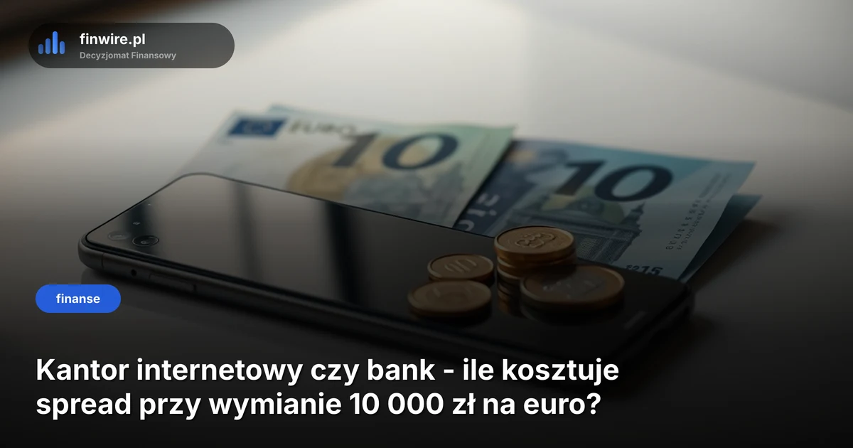 Kantor internetowy czy bank - ile kosztuje spread przy wymianie 10 000 zł na euro?