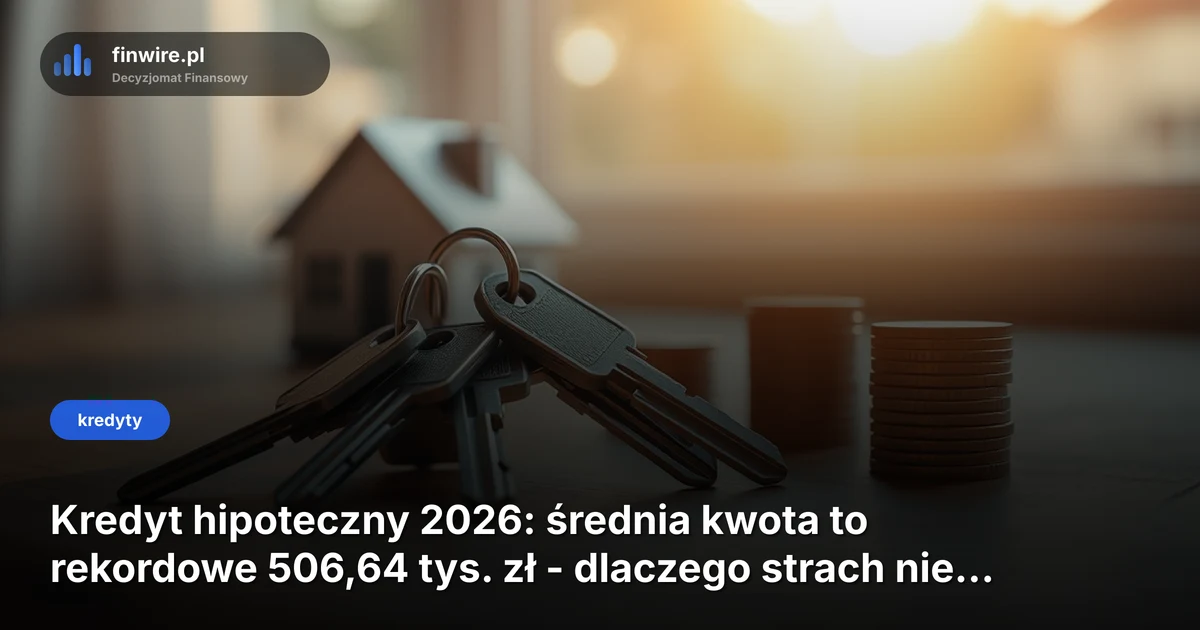 Kredyt hipoteczny 2026: średnia kwota to rekordowe 506,64 tys. zł - dlaczego strach nie odstrasza?