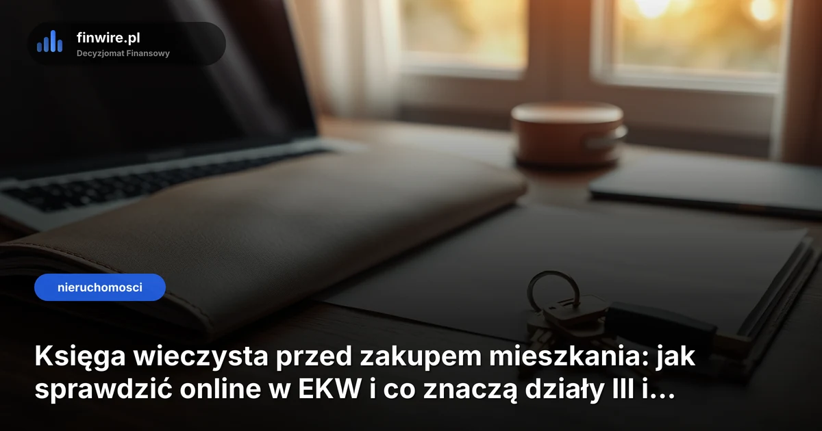 Księga wieczysta przed zakupem mieszkania: jak sprawdzić online w EKW i co znaczą działy III i IV