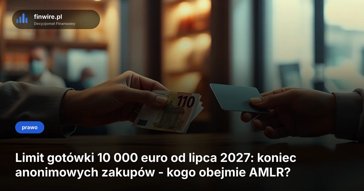 Limit gotówki 10 000 euro od lipca 2027: koniec anonimowych zakupów - kogo obejmie AMLR?