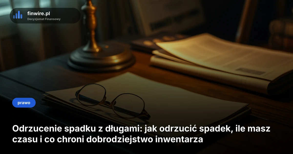 Odrzucenie spadku z długami: jak odrzucić spadek, ile masz czasu i co chroni dobrodziejstwo inwentarza