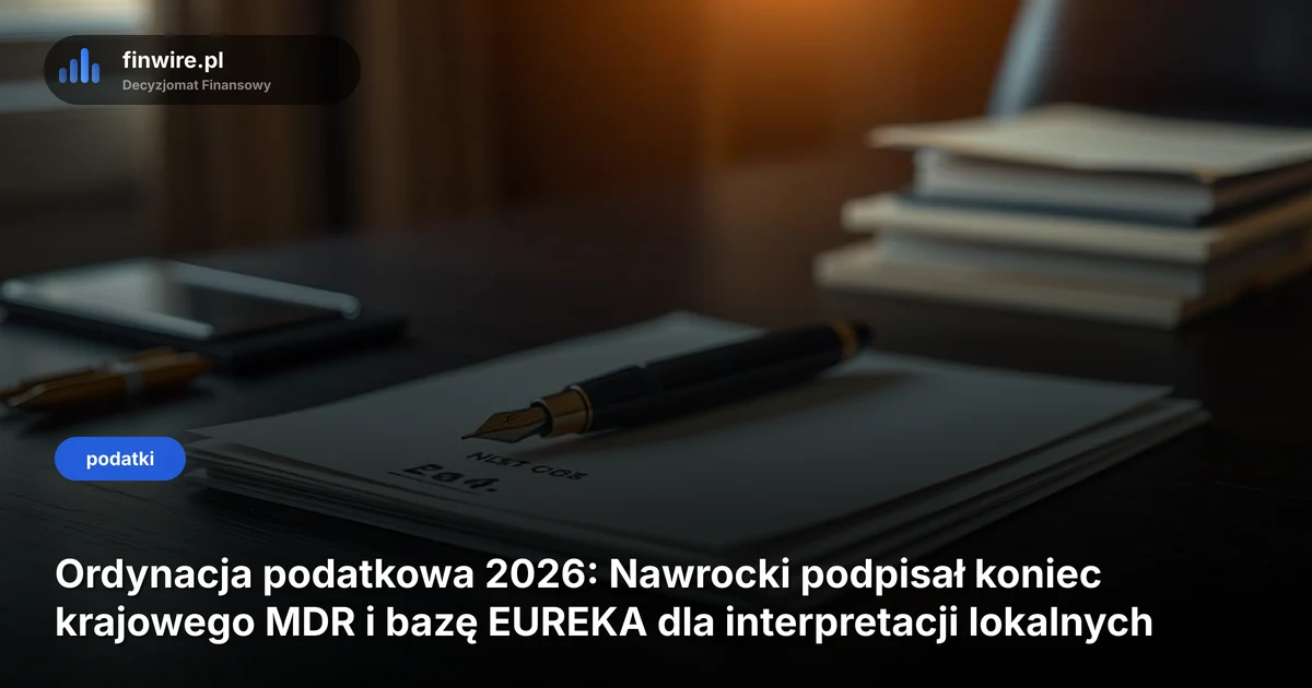Ordynacja podatkowa 2026: Nawrocki podpisał koniec krajowego MDR i bazę EUREKA dla interpretacji lokalnych