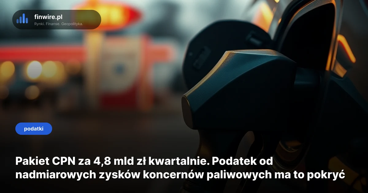 Pakiet CPN za 4,8 mld zł kwartalnie. Podatek od nadmiarowych zysków koncernów paliwowych ma to pokryć