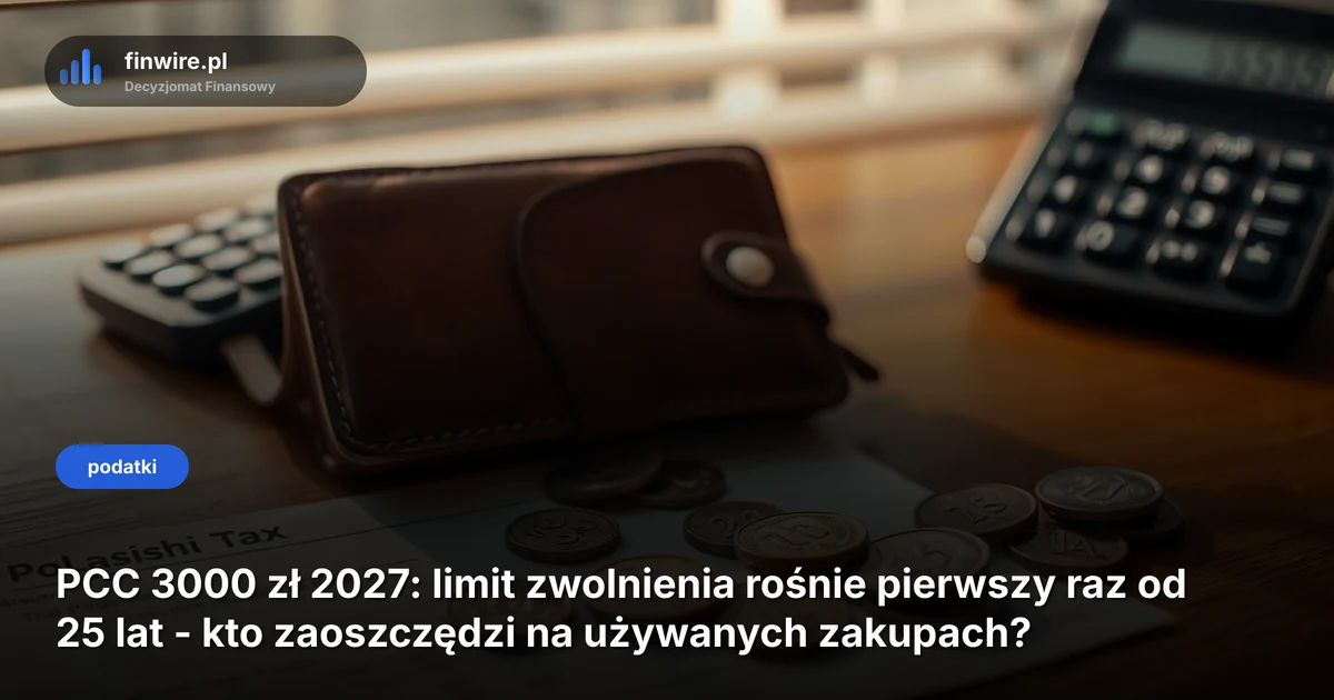 PCC 3000 zł 2027: limit zwolnienia rośnie pierwszy raz od 25 lat - kto zaoszczędzi na używanych zakupach?