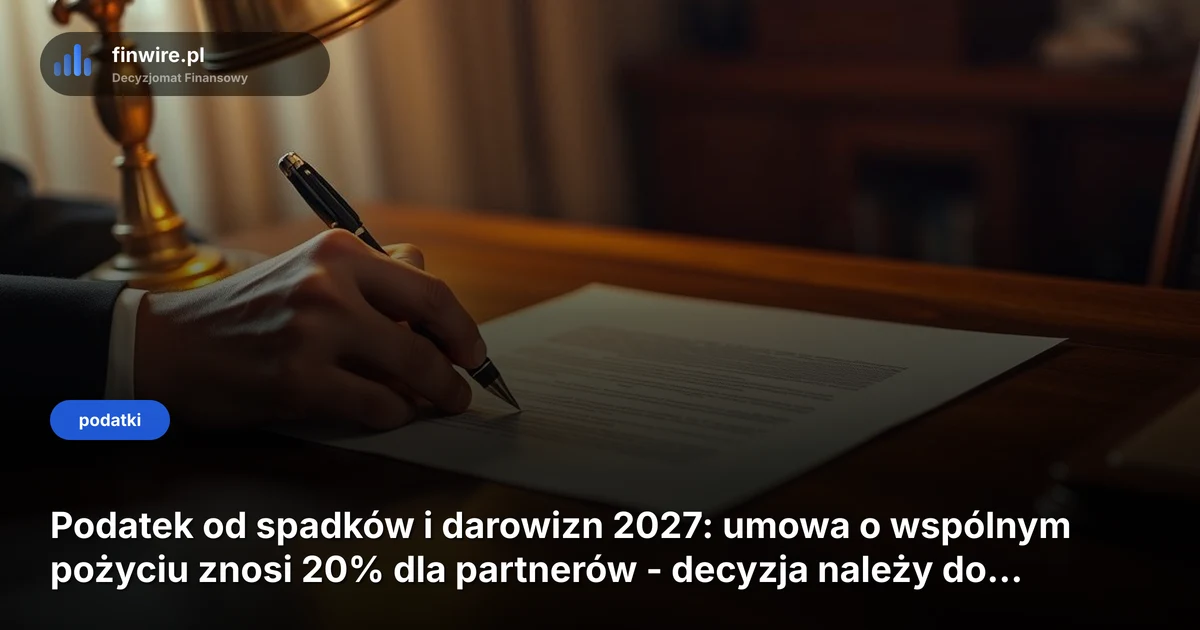 Podatek od spadków i darowizn 2027: umowa o wspólnym pożyciu znosi 20% dla partnerów - decyzja należy do Nawrockiego