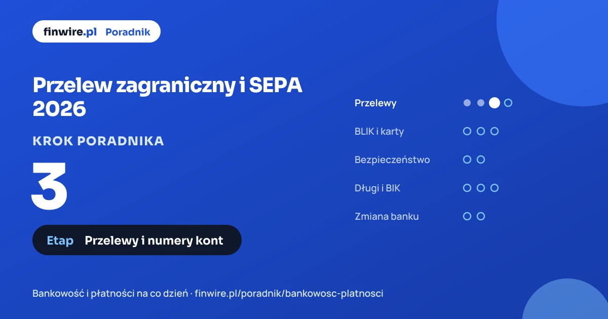 Przelew zagraniczny i SEPA 2026: ile kosztuje 1000 euro i kto płaci prowizję (SHA, OUR, BEN)
