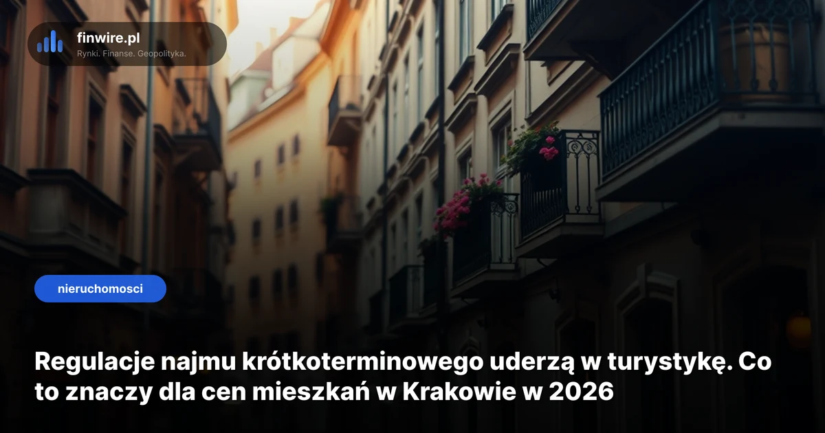 Regulacje najmu krótkoterminowego uderzą w turystykę. Co to znaczy dla cen mieszkań w Krakowie w 2026