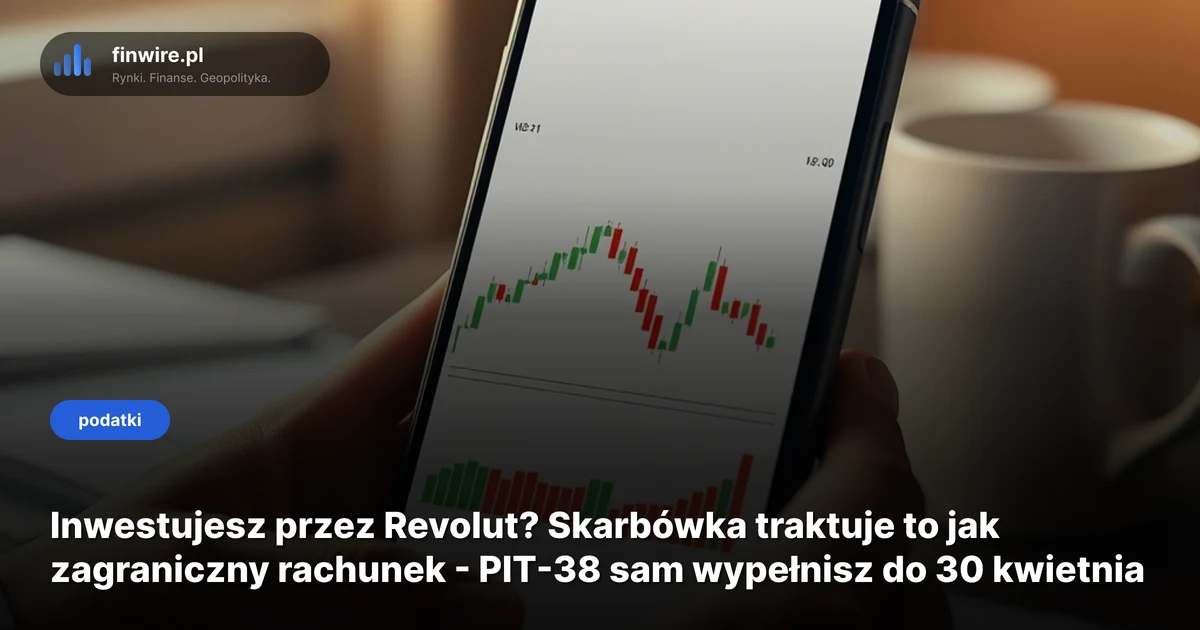Inwestujesz przez Revolut? Skarbówka traktuje to jak zagraniczny rachunek - PIT-38 sam wypełnisz do 30 kwietnia