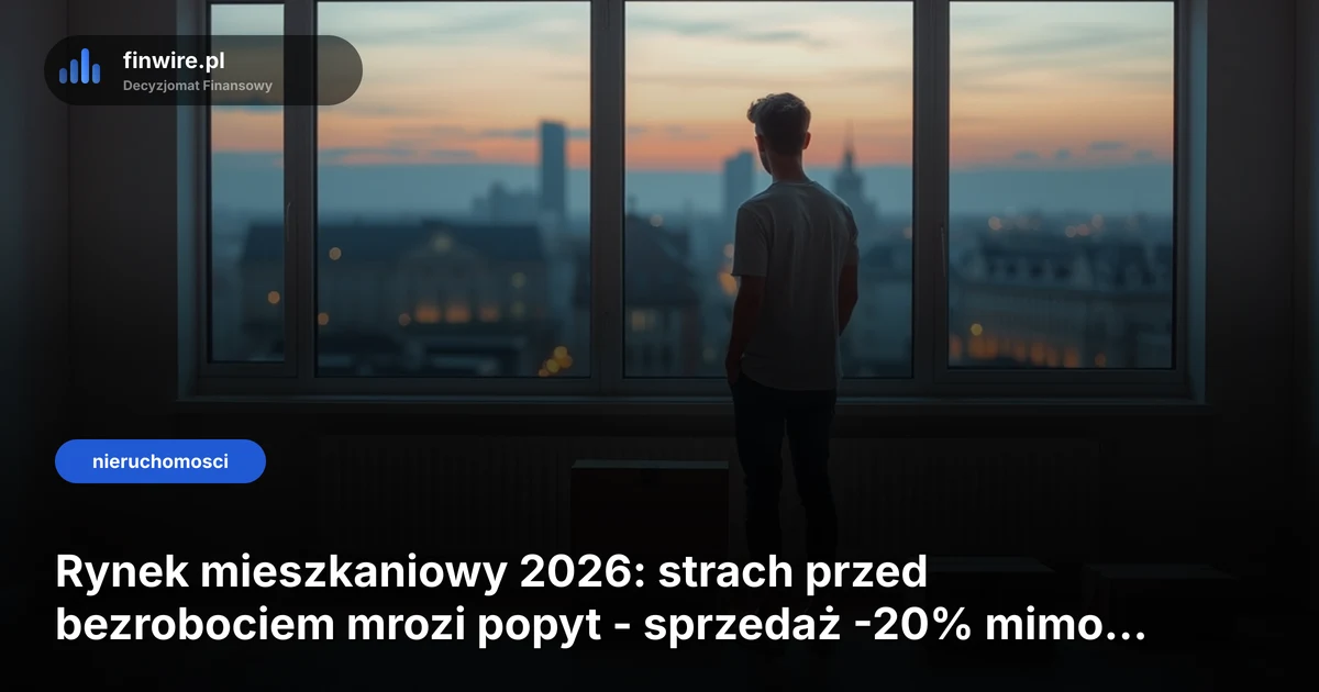 Rynek mieszkaniowy 2026: strach przed bezrobociem mrozi popyt - sprzedaż -20% mimo tańszych kredytów