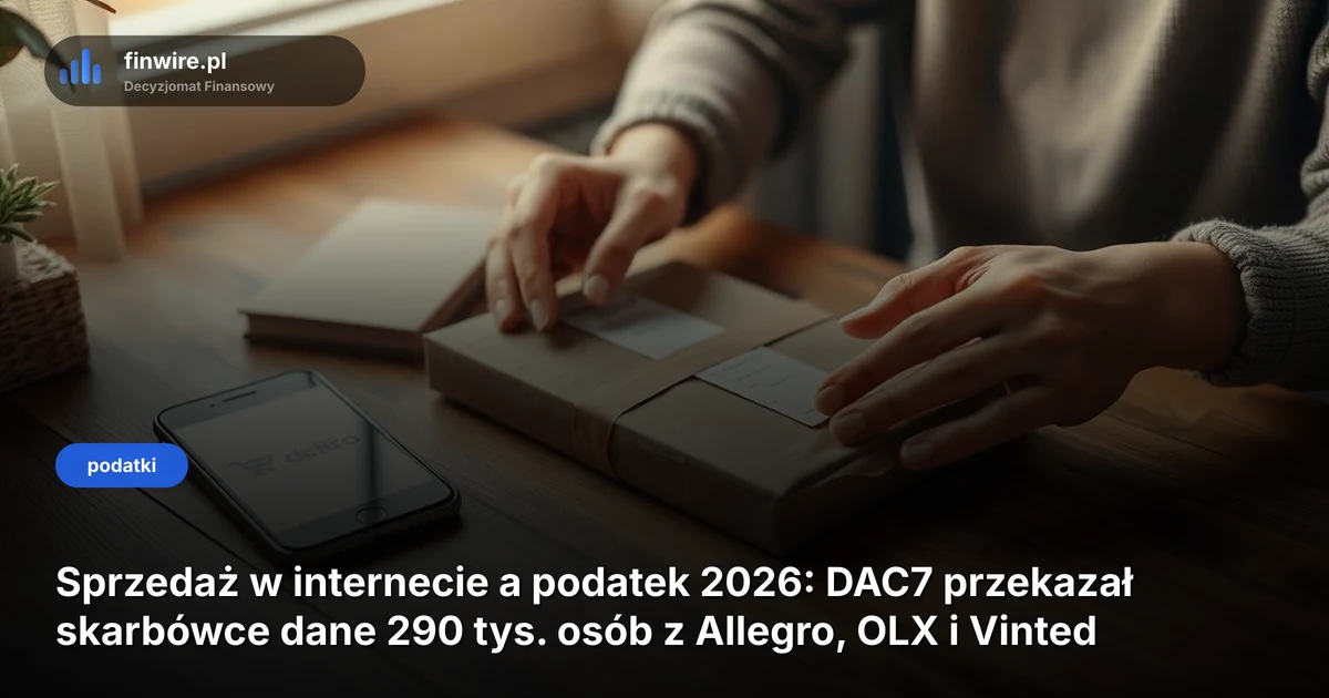 Sprzedaż w internecie a podatek 2026: DAC7 przekazał skarbówce dane 290 tys. osób z Allegro, OLX i Vinted