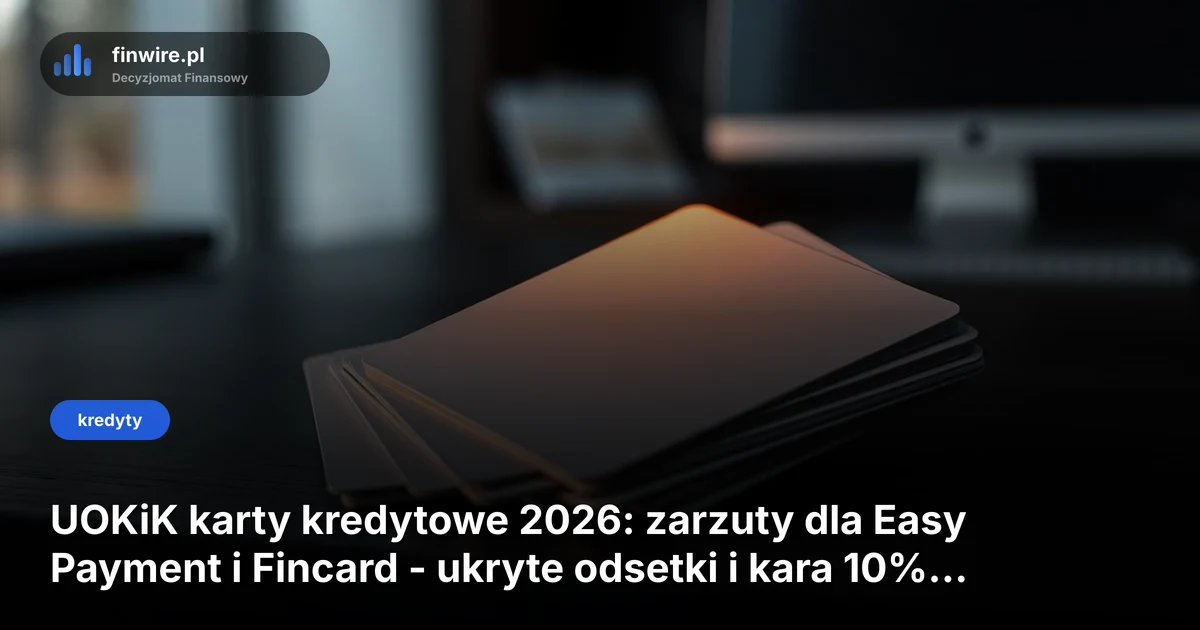 UOKiK karty kredytowe 2026: zarzuty dla Easy Payment i Fincard - ukryte odsetki i kara 10% obrotu