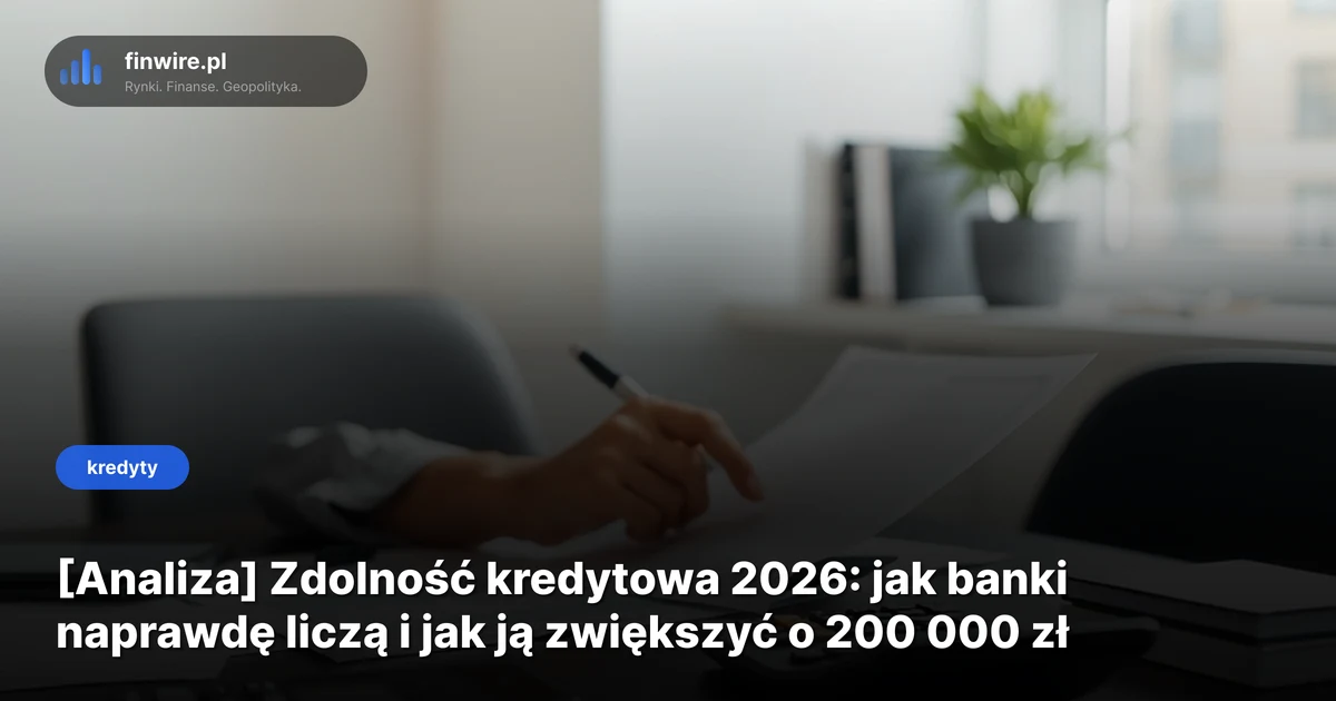 Zdolność kredytowa 2026: jak banki naprawdę liczą i jak ją zwiększyć o 200 000 zł